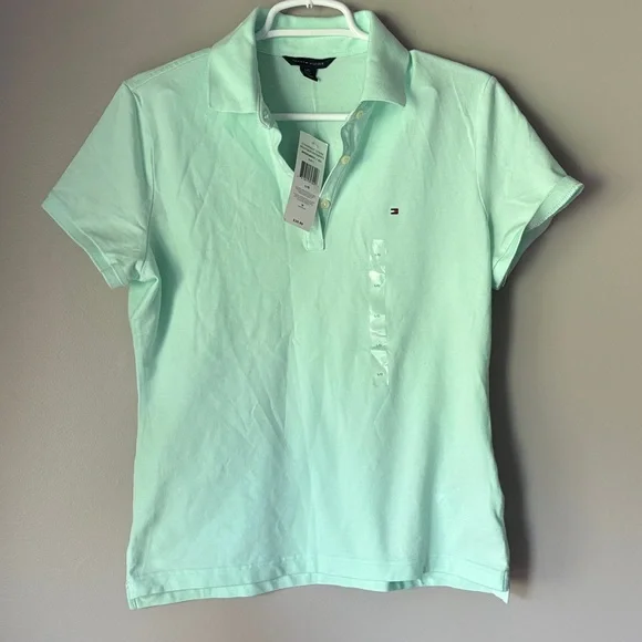 NEW TOMMY HILFIGER Women’s Seafoam Polo - Picture 1 of 5